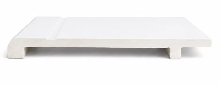 Smooth Surface White PS Baseboard Molding high quality